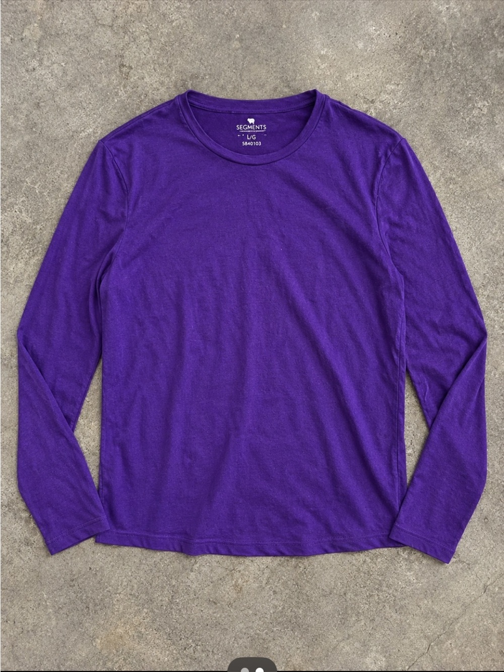Segments 100% Merino Wool Long Sleeve Shirt Woman Large Purple Base Layer